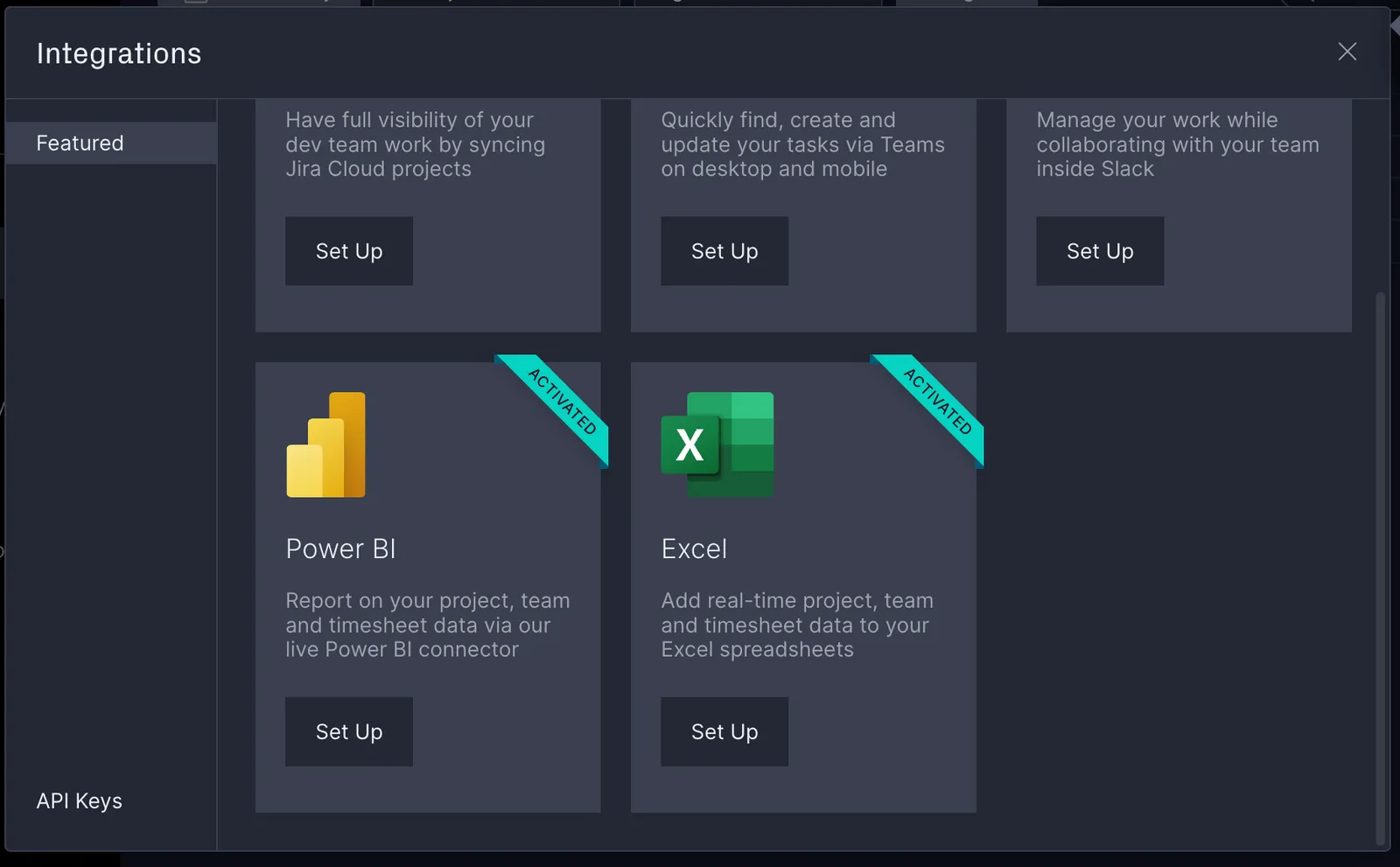 Excel and PowerBI integrations for ProjectManager.com